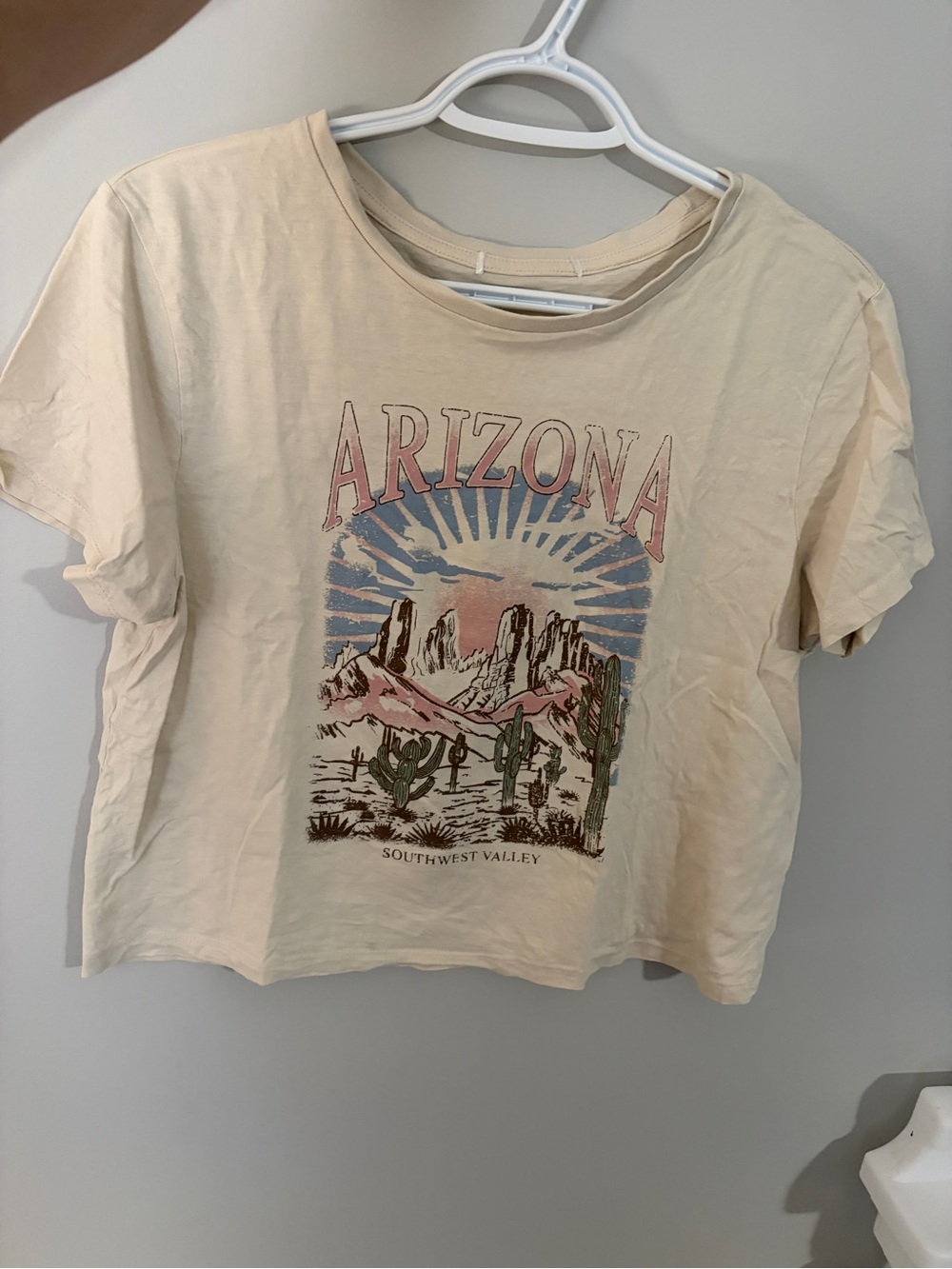 Arizona Graphic Tee - Cream Southwestern Print
